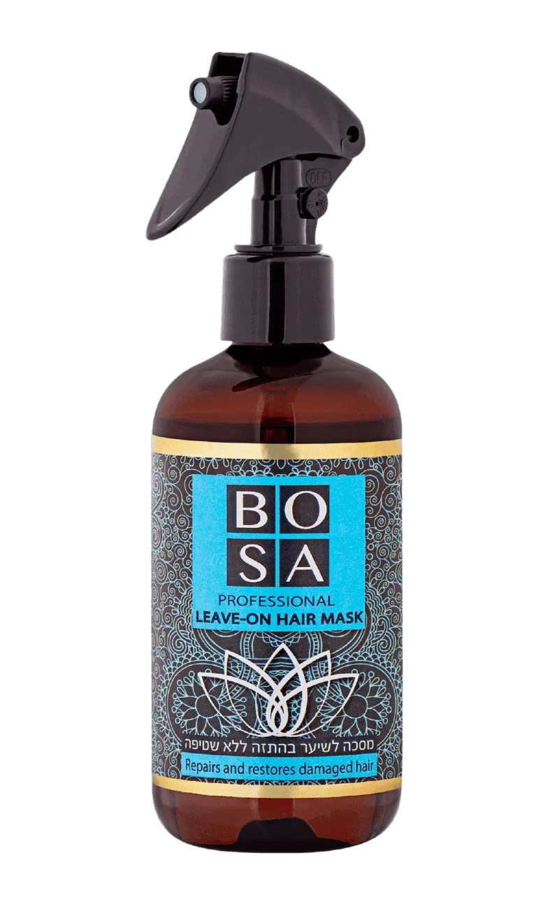 מסכת שיער ללא שטיפה מסדרת BOSA לשיער יבש ופגום.